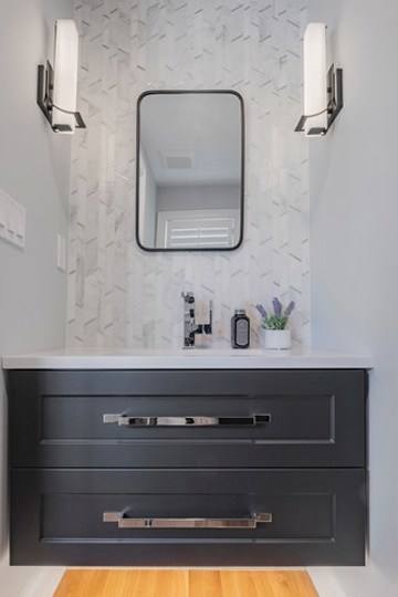 After: Refreshed powder room 
